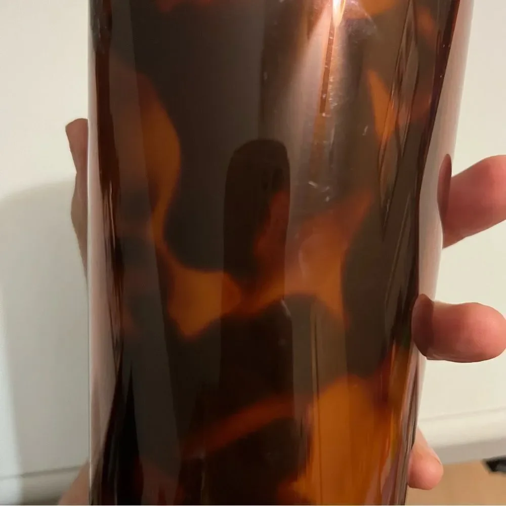 New Starbucks Brown Tortoise Shell 24oz Cold Hot Cup ToGo Tumbler - Picture 2 of 6